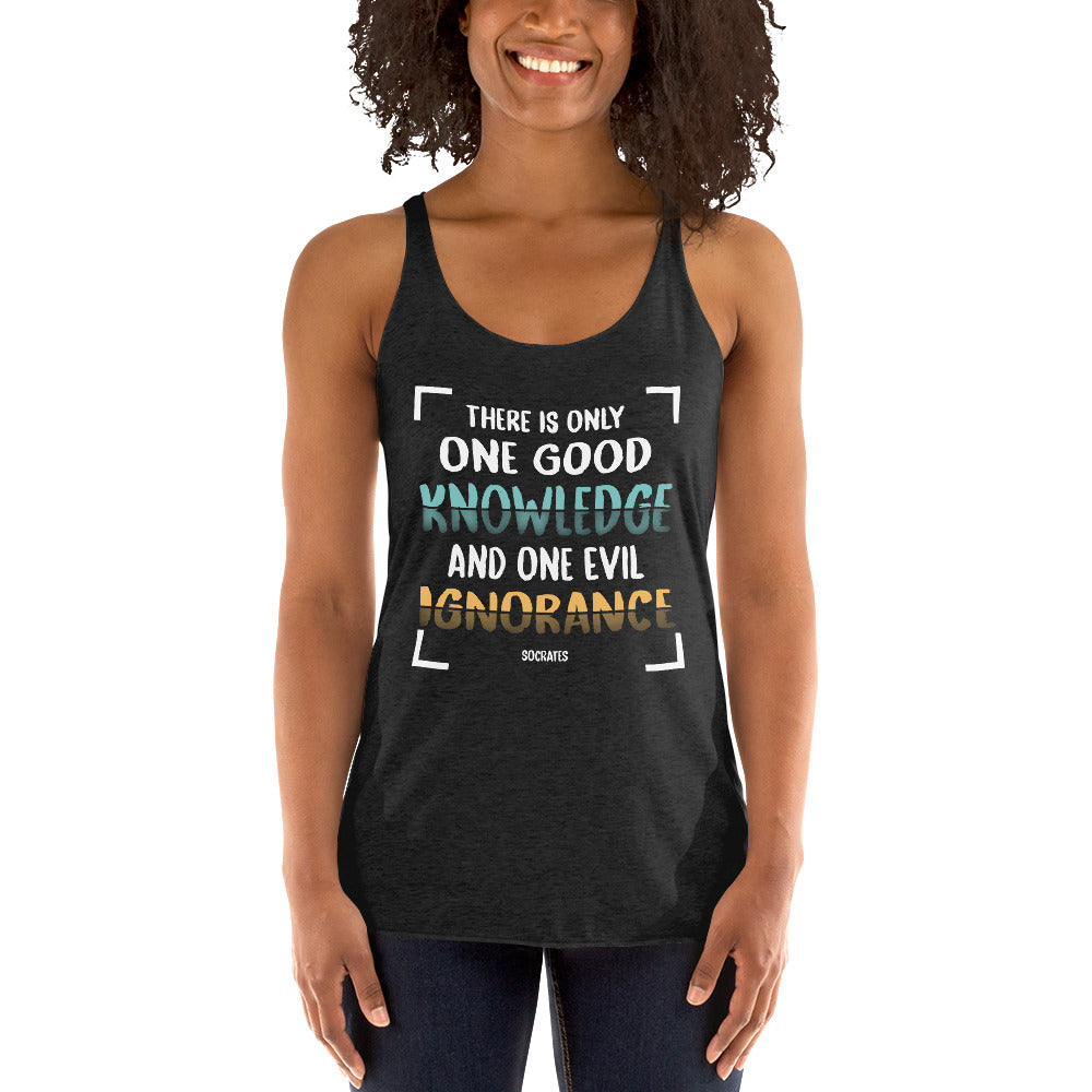 Women's Racerback Tank -  Socrates quotes