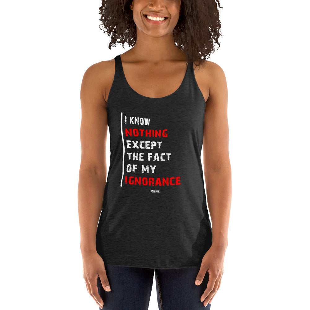 Women's Racerback Tank - Socrates  quotes