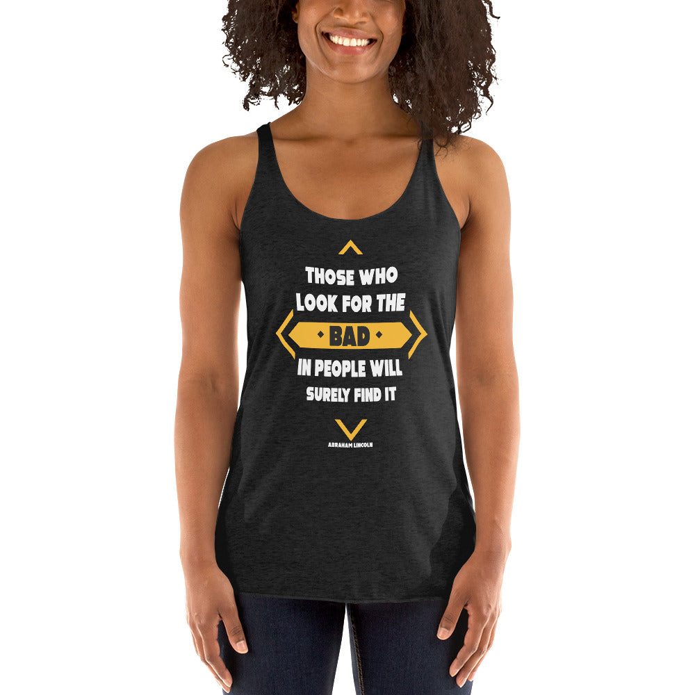 Women's Racerback Tank -  Abraham Lincoln quotes