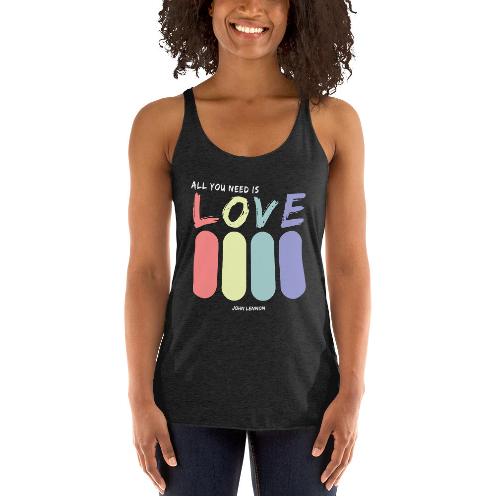 Women's Racerback Tank - John Lennon quotes