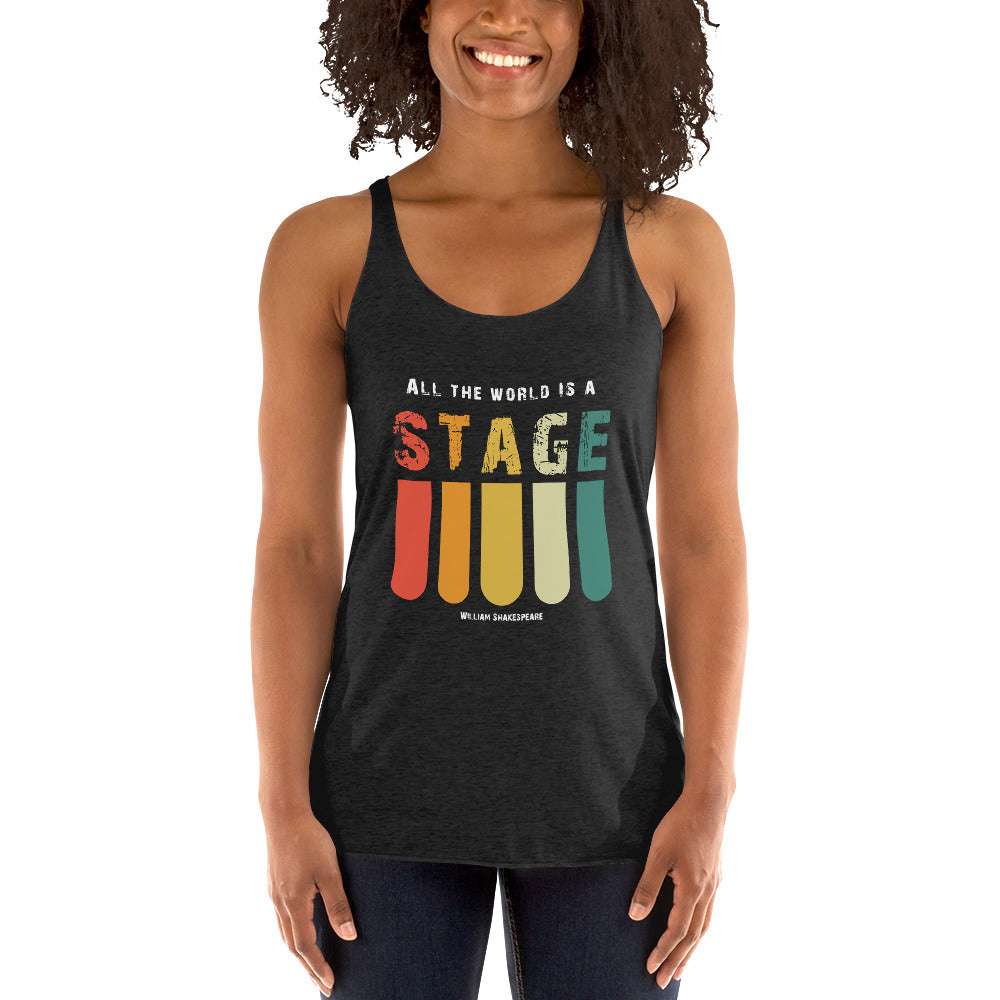 Women's Racerback Tank - William Shakespeare quotes, "All the world is a stage"