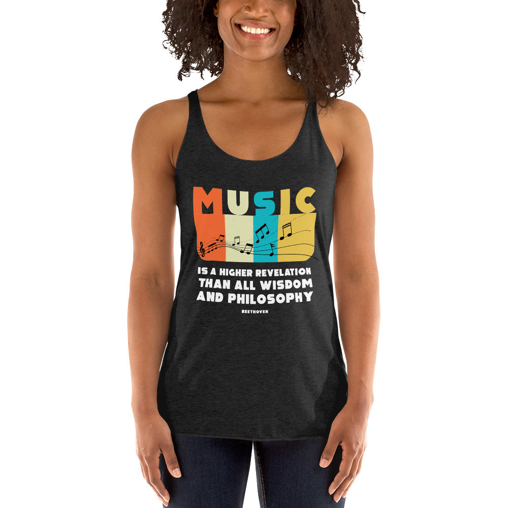 Women's Racerback Tank - Ludwig van Beethoven quotes