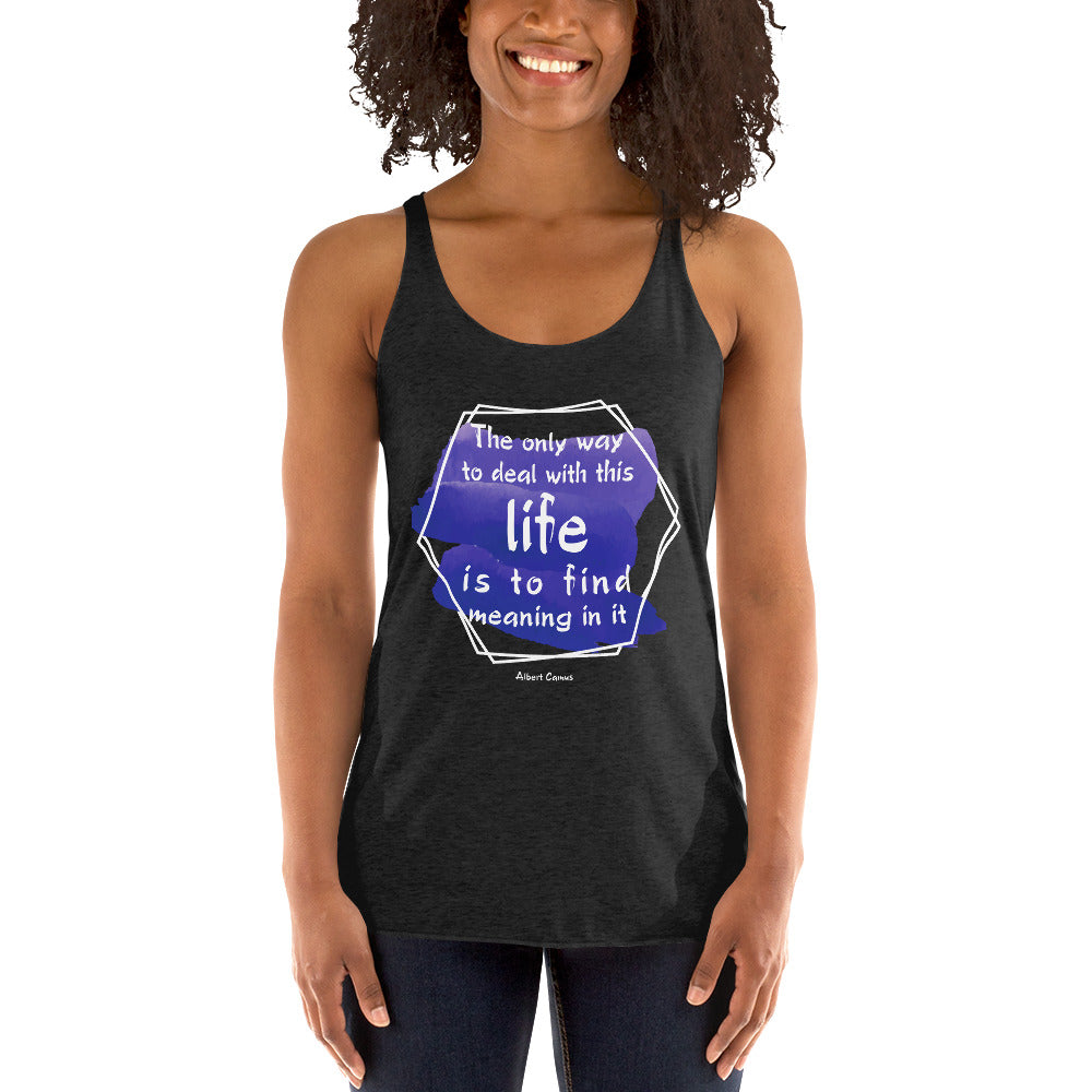 Women's Racerback Tank - Albert Camus quotes