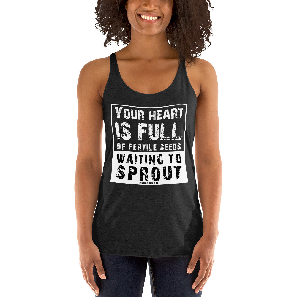 Women's Racerback Tank - Morihei Ueshiba quotes