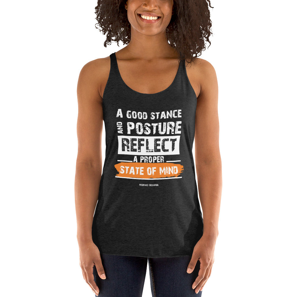 Women's Racerback Tank - Morihei Ueshiba quotes