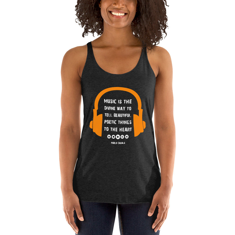 Women's Racerback Tank - Pablo Casals Quotes