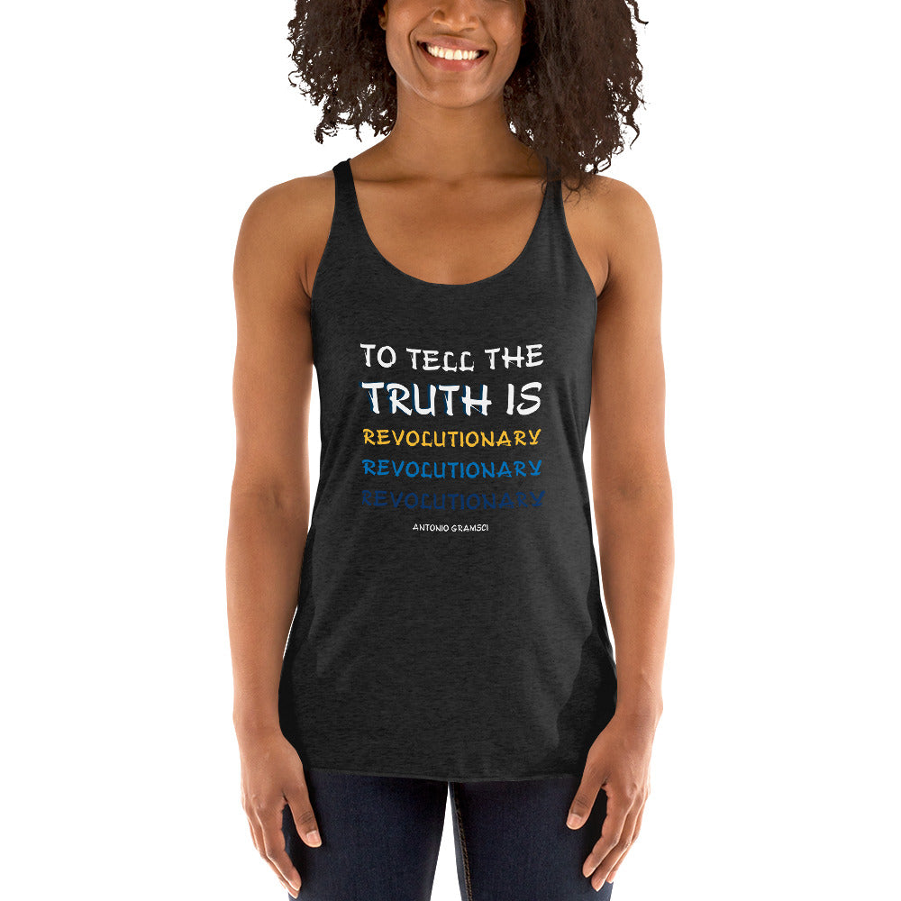 Women's Racerback Tank - Antonio Gramsci' Quotes