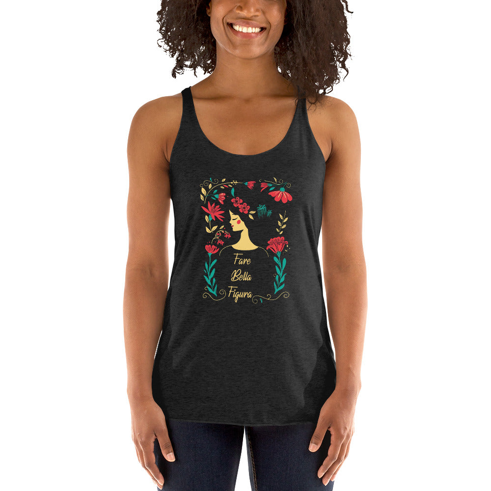 Women's Racerback Tank - Italian Culture. Fare Bella Figura