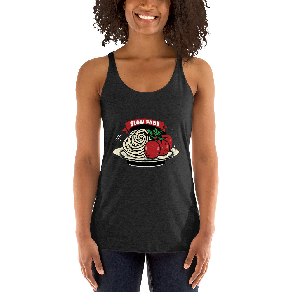 Women's Racerback Tank - Italian cultre, Slow Food Movement