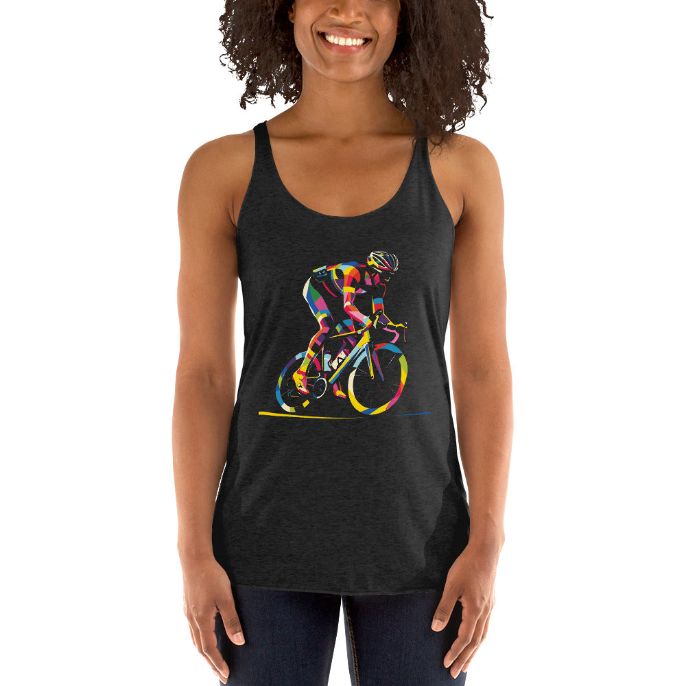 Women's Racerback Tank - Exercise Biking