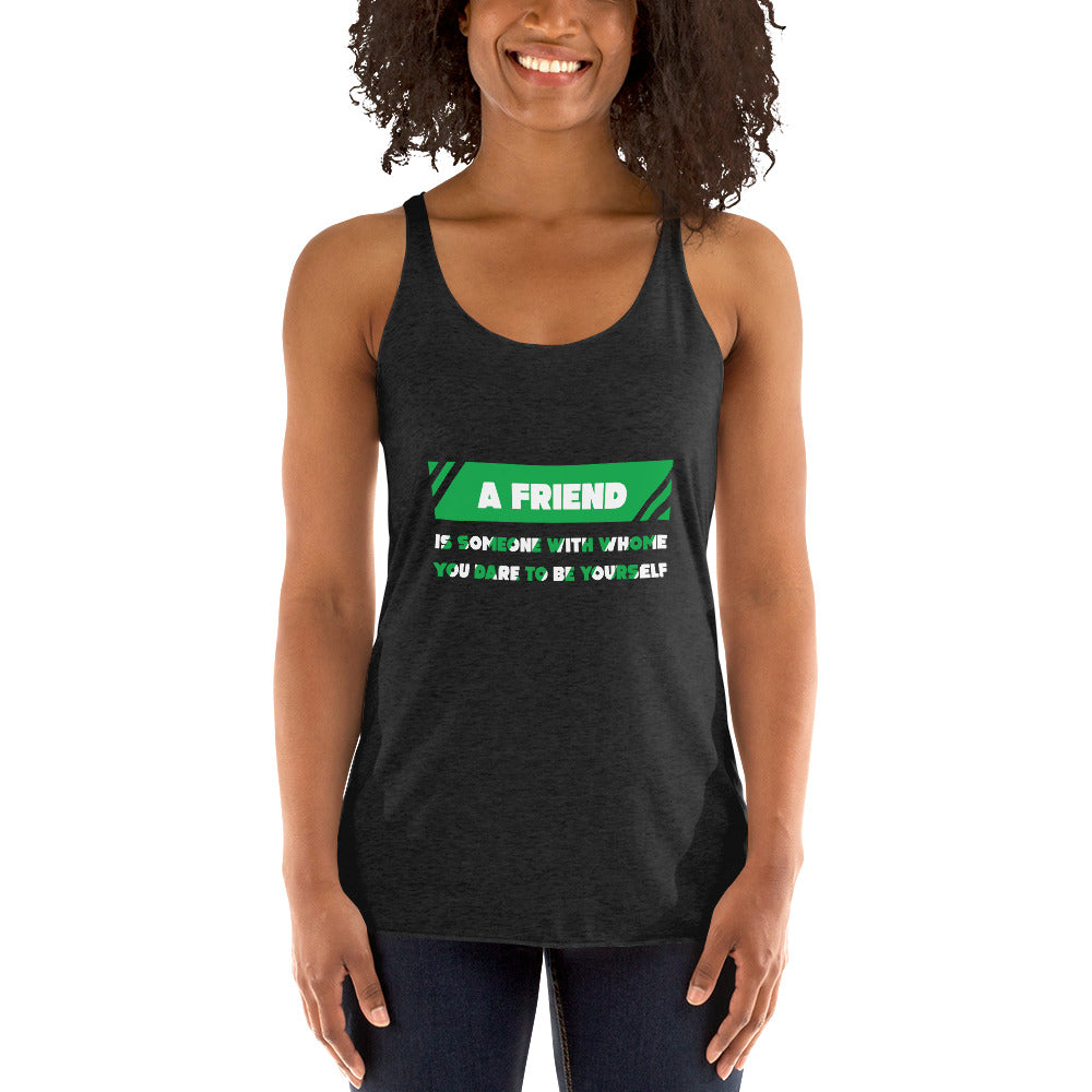 Women's Racerback Tank - Friend Quote