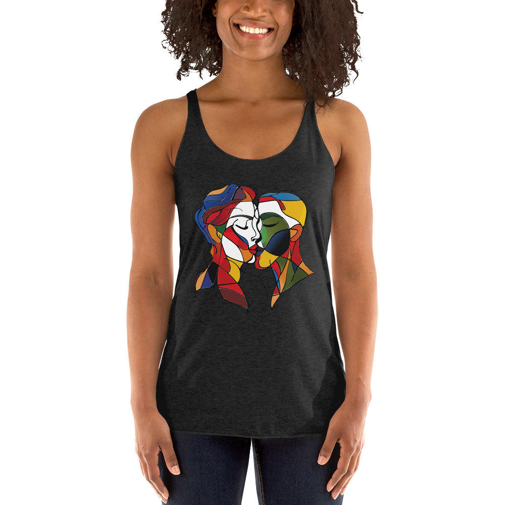 Women's Racerback Tank - Kissing