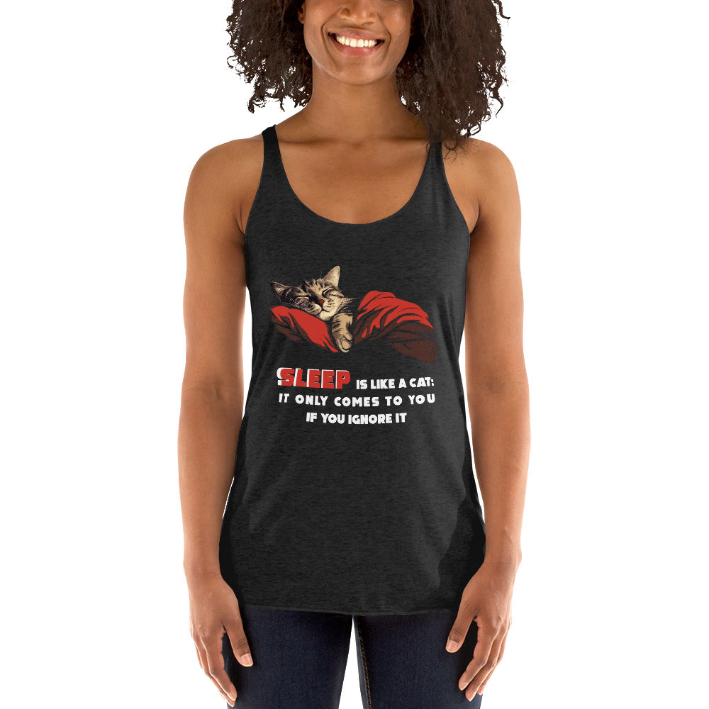 Women's Racerback Tank - Sleeping Quote