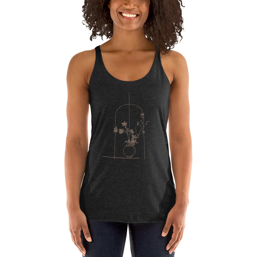 Women's Racerback Tank - Flower Arranging Art, "Ikebana"