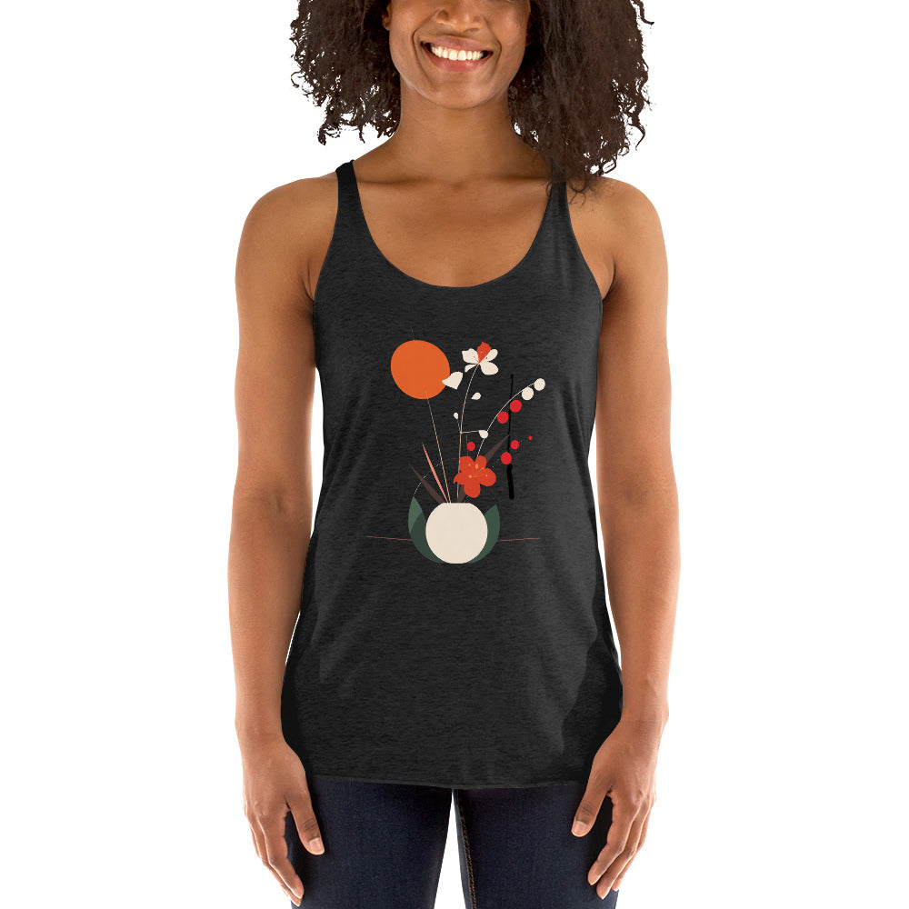 Women's Racerback Tank - Ikebana, Flower Arranging Art