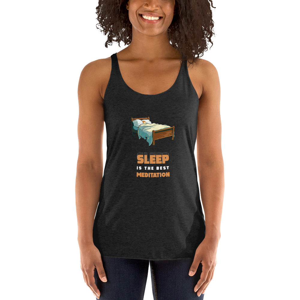 Women's Racerback Tank - Sleeping is a Meditation