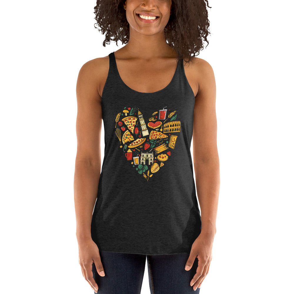 Women's Racerback Tank - Italian Culture Symbols