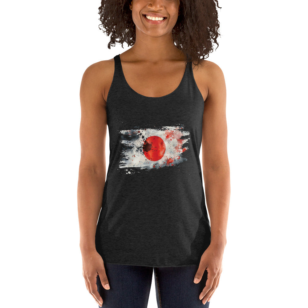 Women's Racerback Tank - Japanese flag