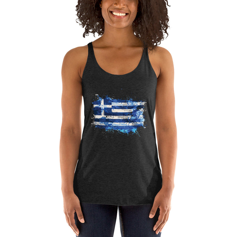 Women's Racerback Tank - Flag of Greece