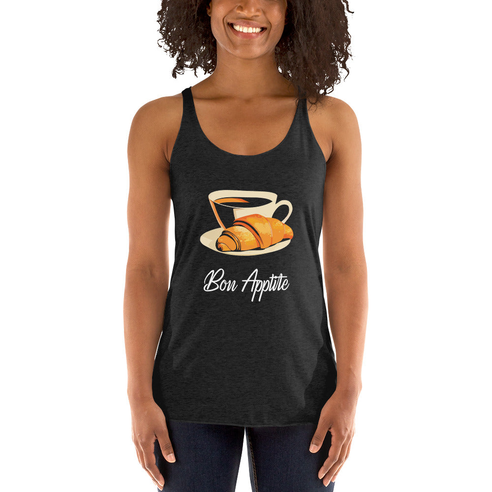 Women's Racerback Tank - Coffee And Croissant