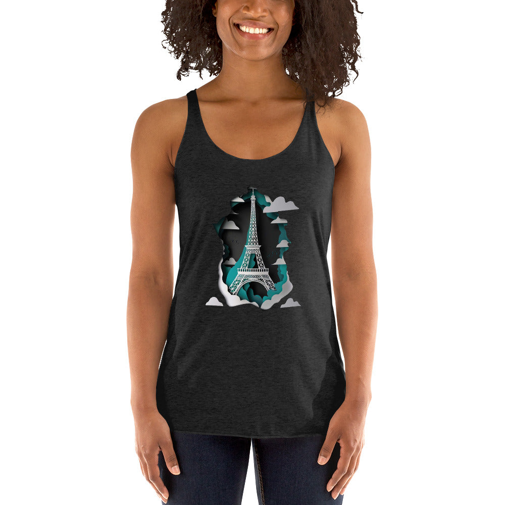 Women's Racerback Tank - Eiffel Tower