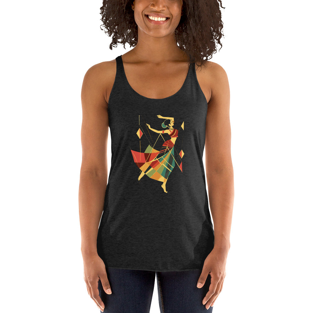 Women's Racerback Tank - Dancing Indian Woman