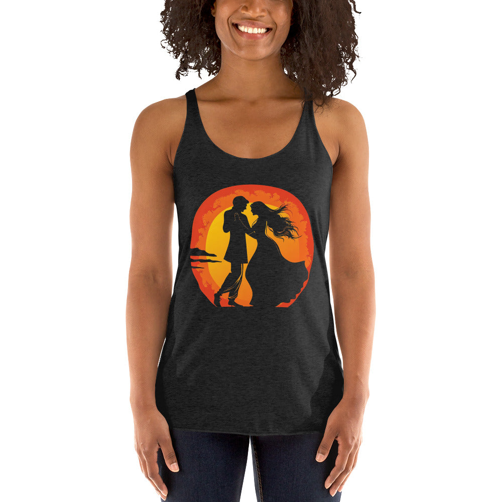 Women's Racerback Tank -  An Indian Couple Dancing