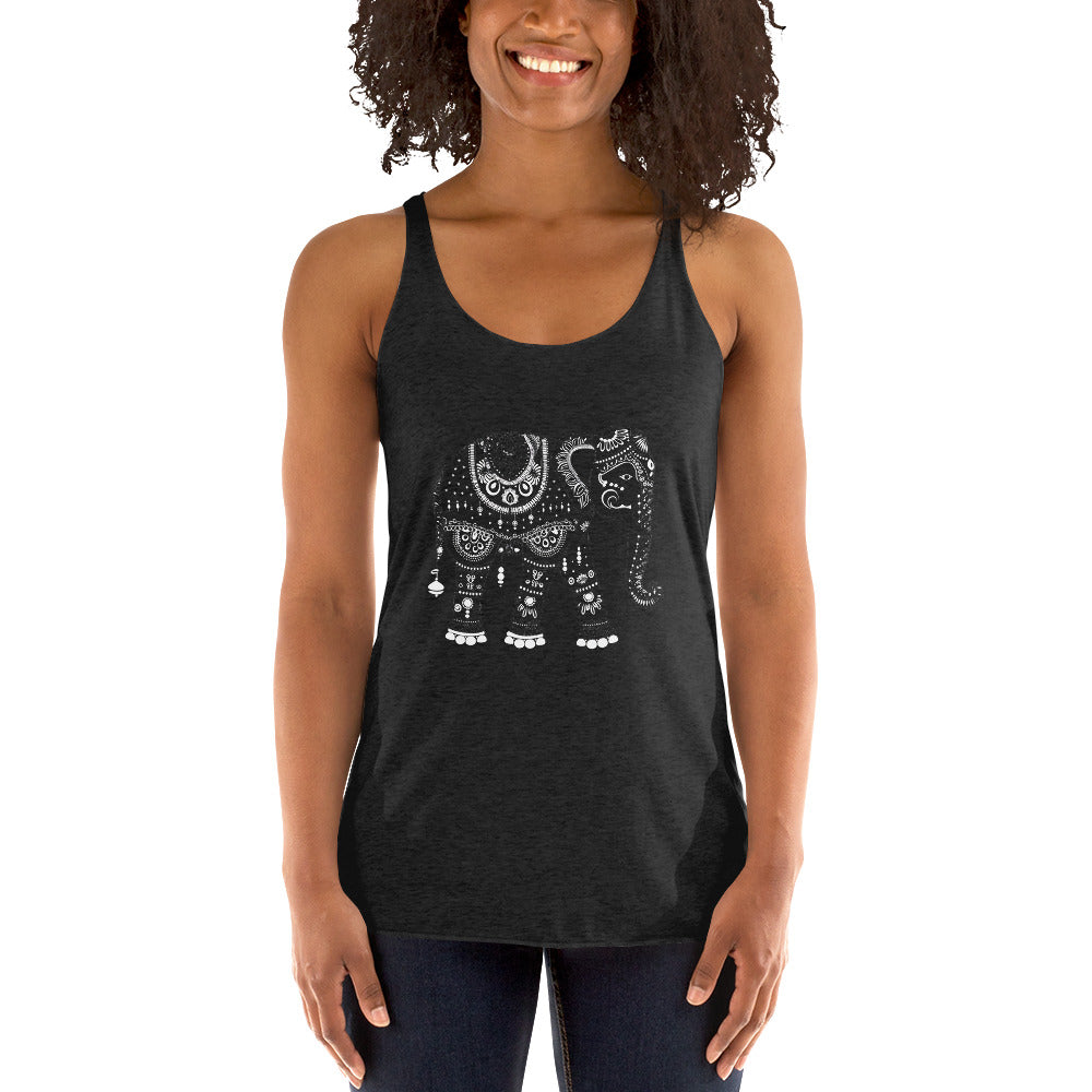 Women's Racerback Tank - Elephant