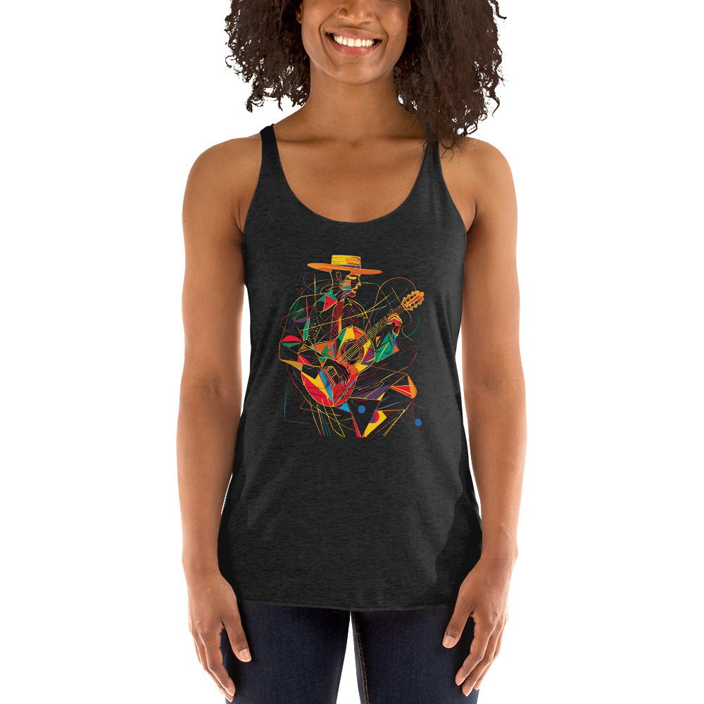 Women's Racerback Tank - Spanish Man Playing Guitar