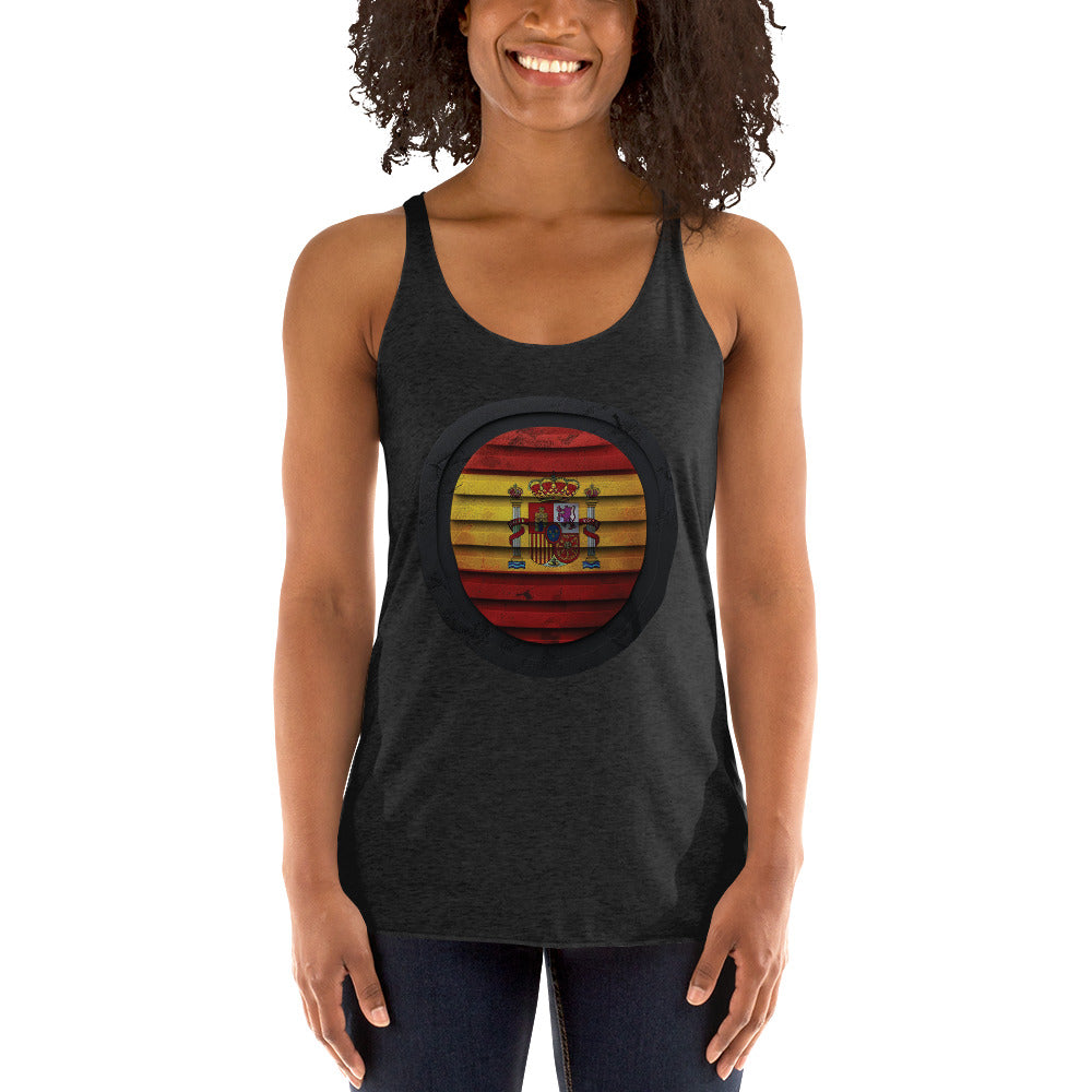 Women's Racerback Tank - Flag of Spain (circle)