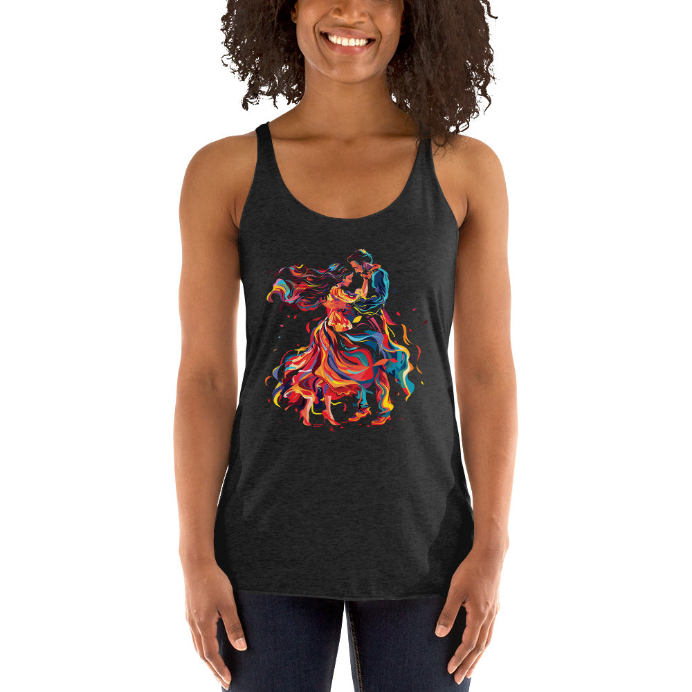 Women's Racerback Tank - Dancing Spanish Couple