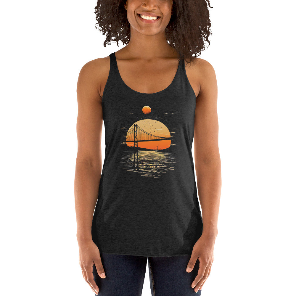 Women's Racerback Tank - Bosphorus bridge