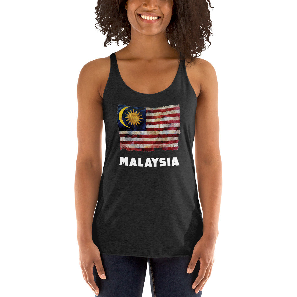 Women's Racerback Tank -  Flag of Malaysia