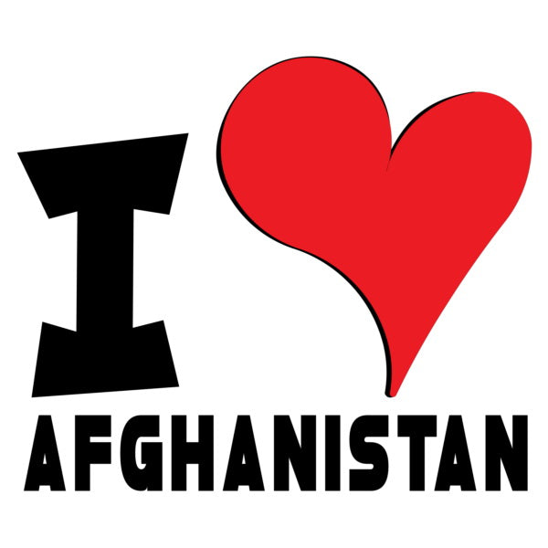 Unisex Hoodie - I Love Afghanistan Red