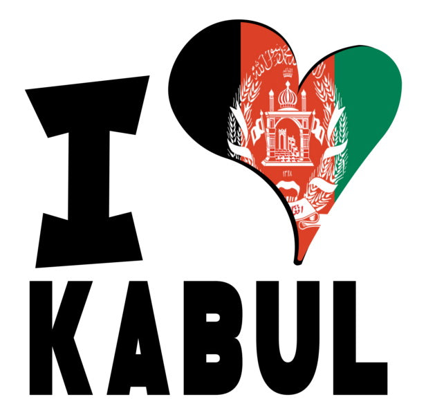 Unisex t-shirt - I Love Kabul Flag