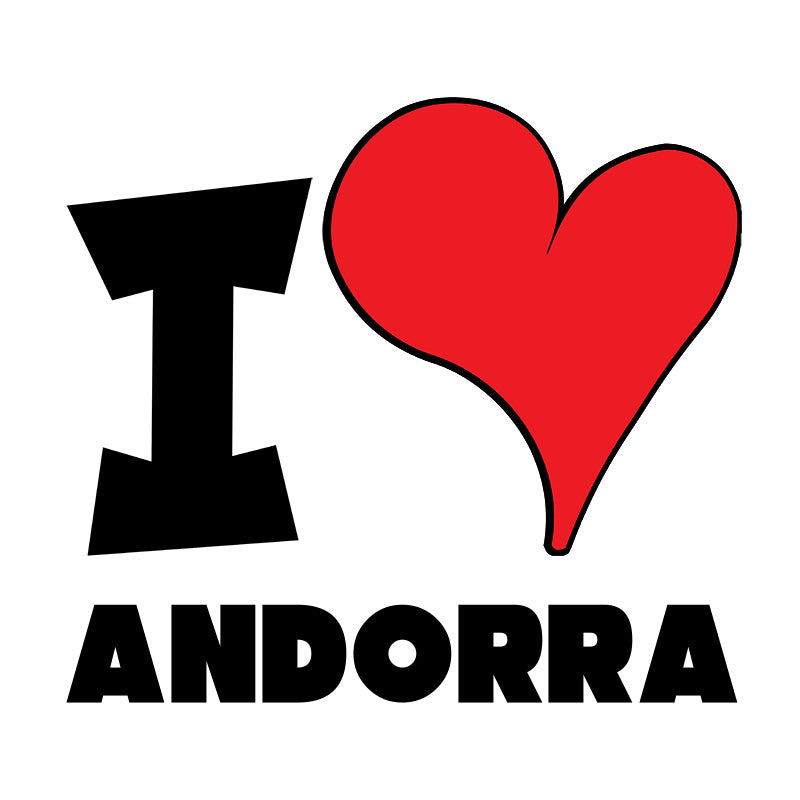 Unisex Sweatshirt - I Love Andorra Red