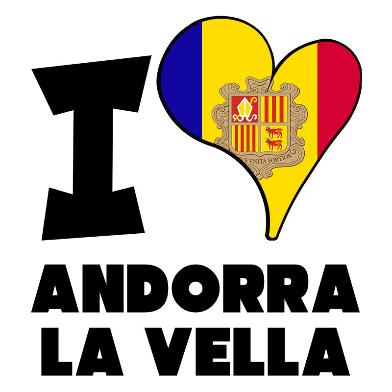 Unisex t-shirt - I Love Andorra la Vella Flag