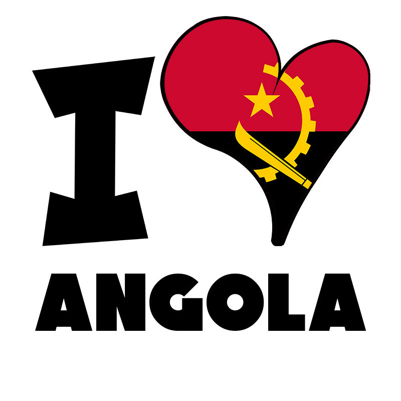 Unisex t-shirt - I Love Angola Flag