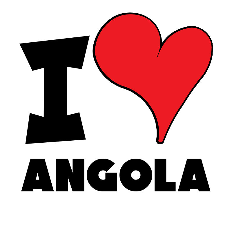 Unisex Hoodie - I Love Angola Red