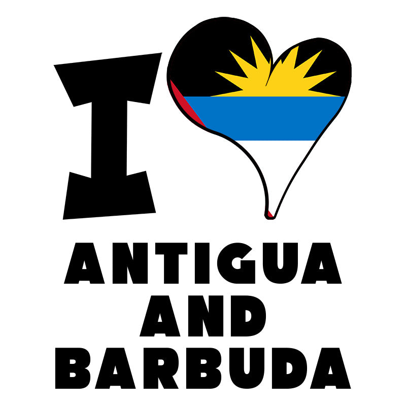 Unisex t-shirt - I Love Antigua and Barbuda Flag