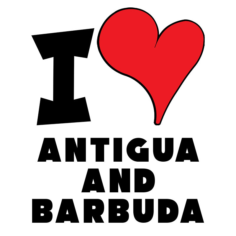 Unisex Hoodie - I Love Antigua and Barbuda Red