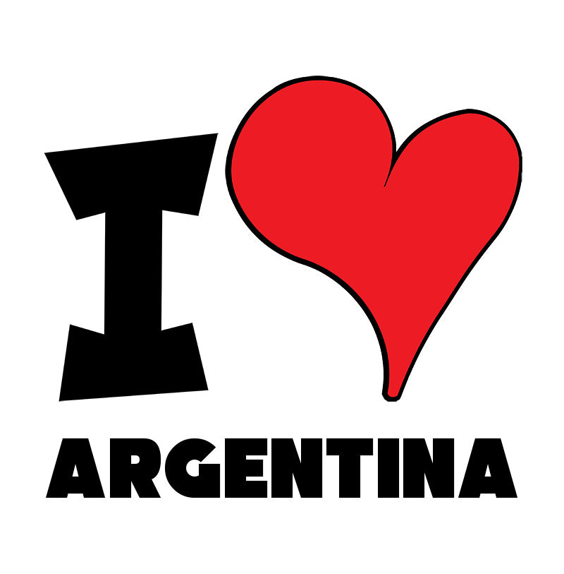 Unisex Sweatshirt - I Love Argentina Red