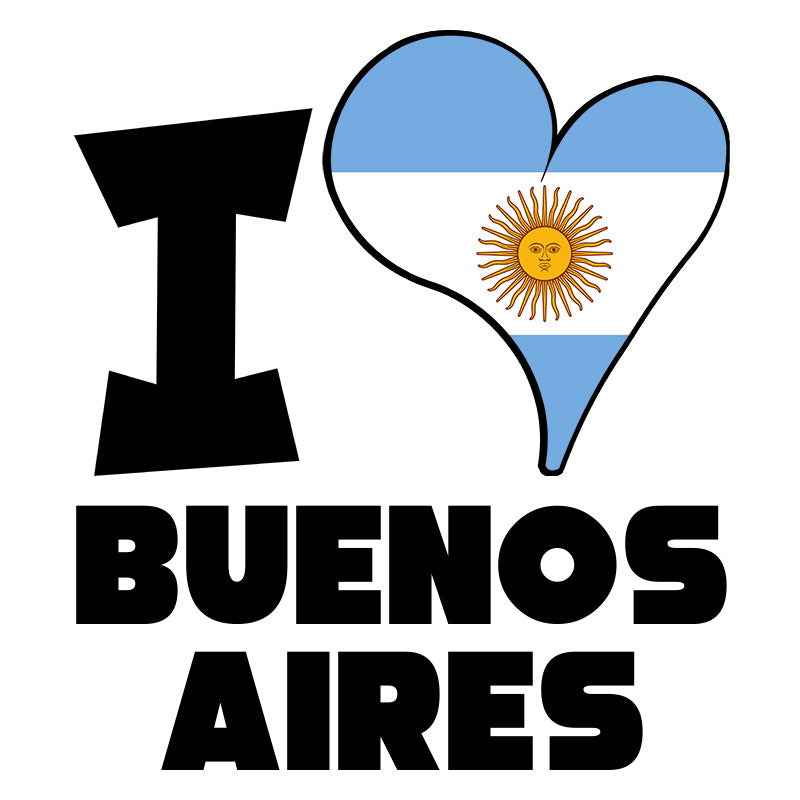 Unisex Hoodie - I Love Buenos Aires Flag