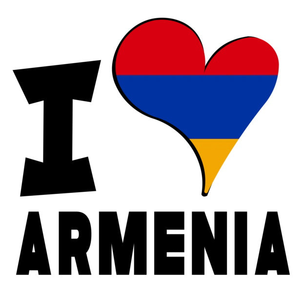 Unisex Hoodie - I Love Armenia Flag