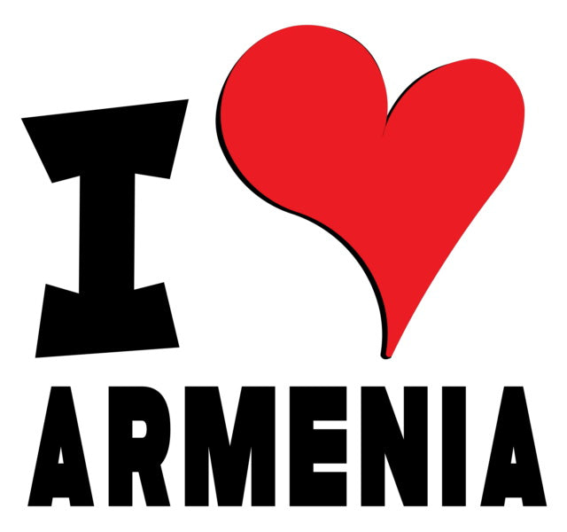 Unisex Hoodie - I Love Armenia Red