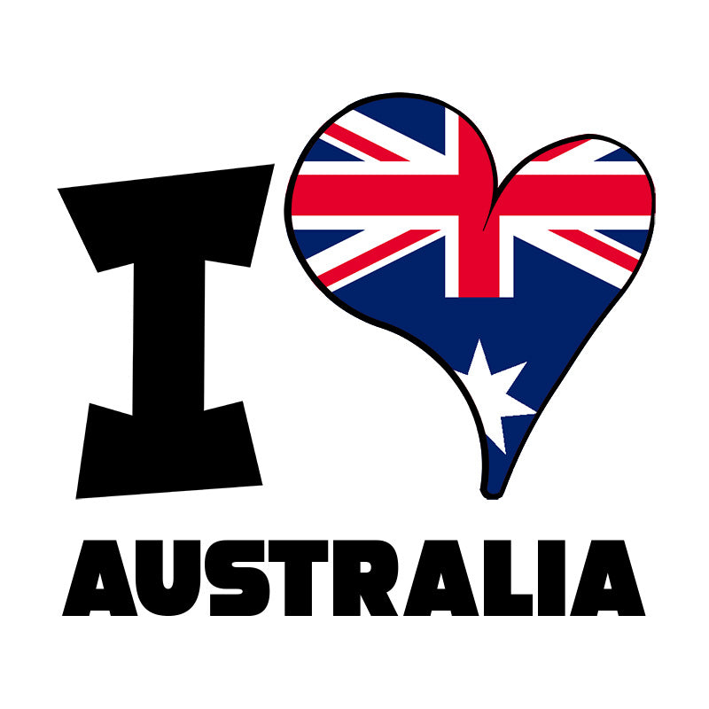 Unisex Hoodie - I Love Australia Flag