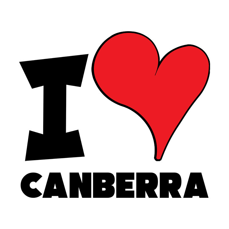 Unisex Hoodie - I Love Canberra Red