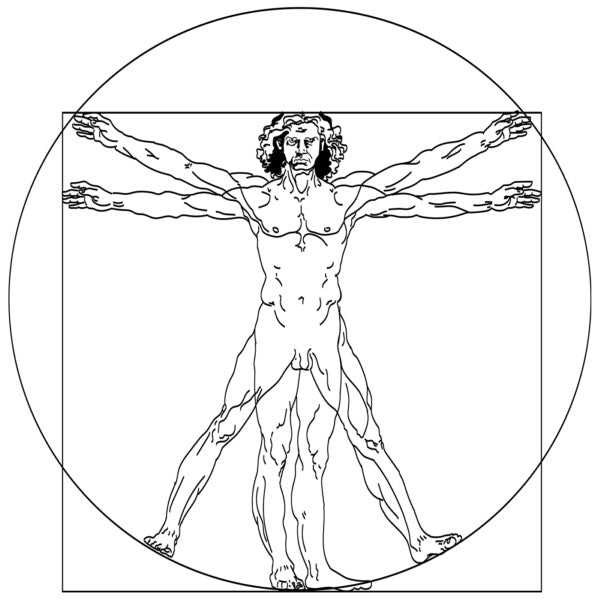 Unisex t-shirt - Vitruvian man Leonardo da Vinci