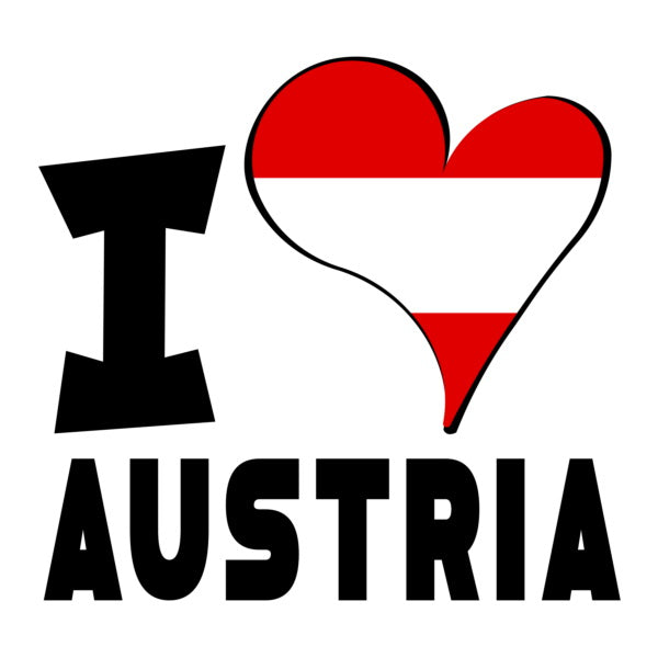 Unisex t-shirt - I Love Austria Flag