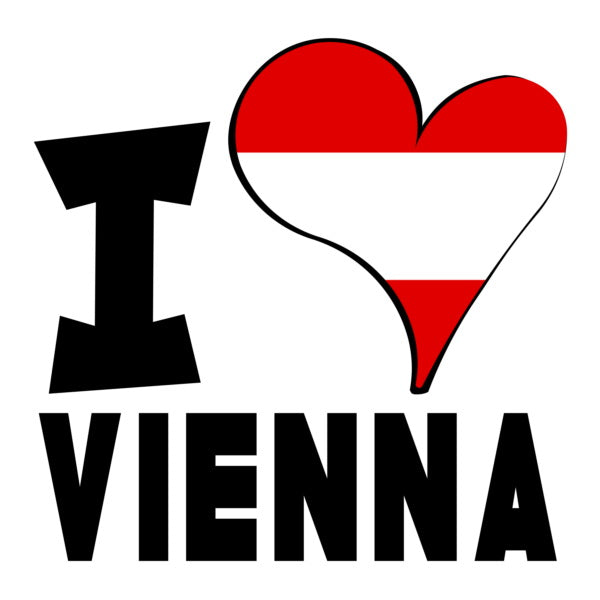 Unisex Hoodie - I Love Vienna Flag